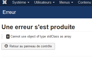 Cliquez sur l'image pour l'afficher en taille normale

Nom : erreur joomla.PNG 
Affichages : 107 
Taille : 12,7 Ko 
ID : 1988186