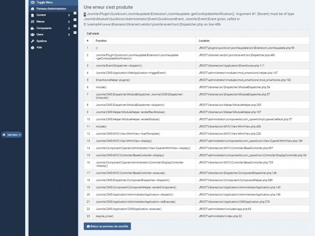 Cliquez sur l'image pour l'afficher en taille normale

Nom : Rapport d'erreurs Joomlaupdate.jpg 
Affichages : 89 
Taille : 106,3 Ko 
ID : 2042656