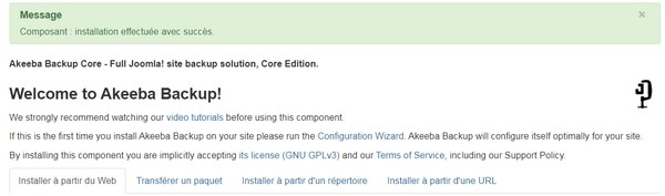 Cliquez sur l'image pour l'afficher en taille normale  Nom : akeeba_installation_ok.jpg  Affichages : 0  Taille : 22,3 Ko  ID : 2046369