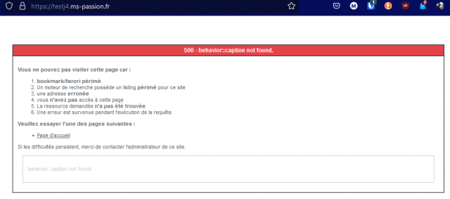 Cliquez sur l'image pour l'afficher en taille normale

Nom : 2023-02-13 08_36_25-500 - behavior__caption not found. — Mozilla Firefox.png 
Affichages : 149 
Taille : 45,0 Ko 
ID : 2048032