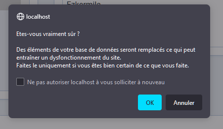 Cliquez sur l'image pour l'afficher en taille normale  Nom : 2023-02-26 15_28_04-DB Replacer - Ezkermila - Administration — Mozilla Firefox.png  Affichages : 24  Taille : 12,4 Ko  ID : 2048524