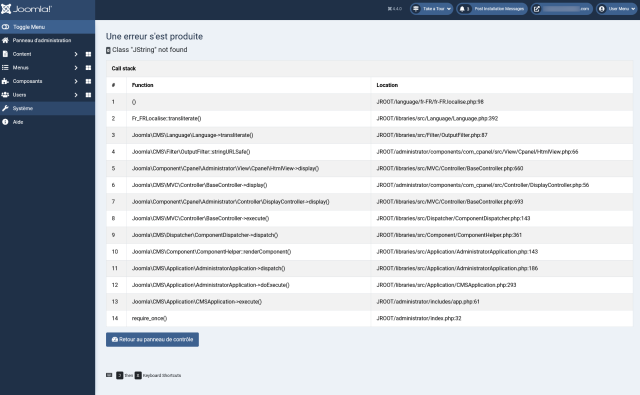 Cliquez sur l'image pour l'afficher en taille normale

Nom : Screenshot Joomla 4.4.0 Accès Système.png 
Affichages : 74 
Taille : 77,9 Ko 
ID : 2056333