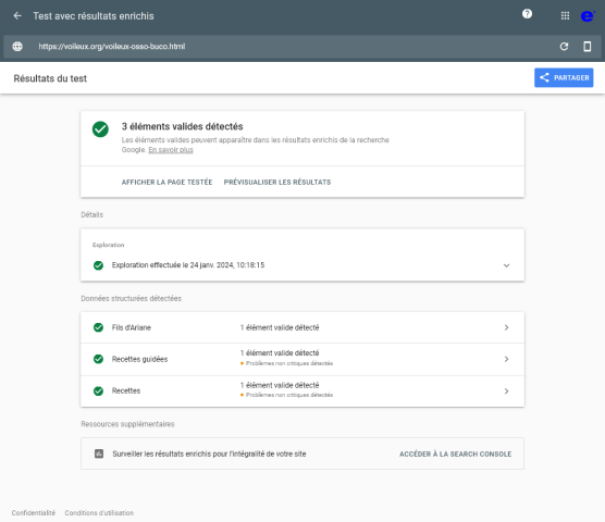 Cliquez sur l'image pour l'afficher en taille normale  Nom : Voileux osso buco Test des résultats enrichis — Search Console Google.png  Affichages : 0  Taille : 44,2 Ko  ID : 2059447